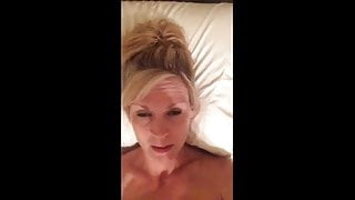 Sexy hot milf records herself cumming while talking dirty