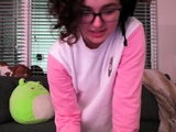 Cute curly brunette solo webcam masturbation